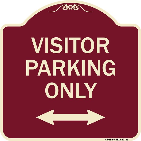 Visitor Parking Visitor Parking Heavy-Gauge Aluminum Architectural Sign, 18" x 18", BU-1818-22725